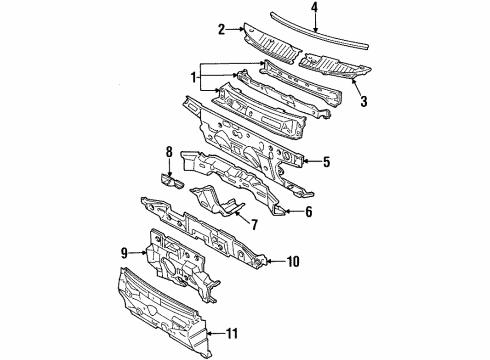F5RZ5410021AA Ford Side Rail, Front Driver Side