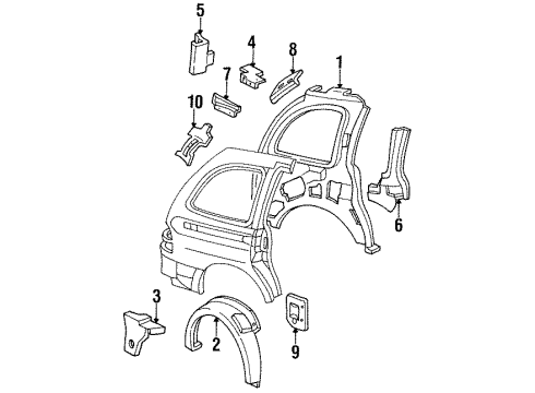 F78Z1627864BA Ford Inner Panel, Passenger Side