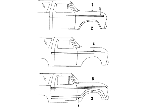 Ford EOTZ16004A Wheel Opening Molding, Driver Side EOTZ16004A Ford Wheel Opening Molding, Driver Side
