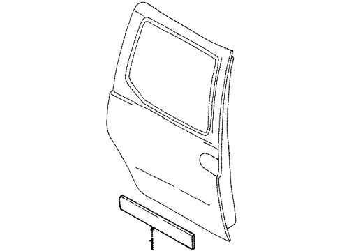 Ford 1F5Z1225532BAPTM Side Molding, Passenger Side 1F5Z1225532BAPTM Ford Side Molding, Passenger Side
