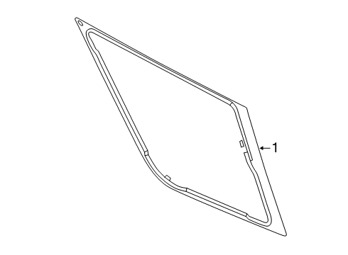 Ford LB5Z-7629700-B Glass - Quarter Window LB5Z-7629700-B Ford Glass - Quarter Window