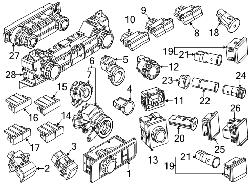 LC3Z-7H557-A Ford Range Sensor