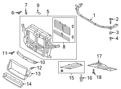Ford R1MZ-16138-F Support - Radiator R1MZ-16138-F Ford Support - Radiator