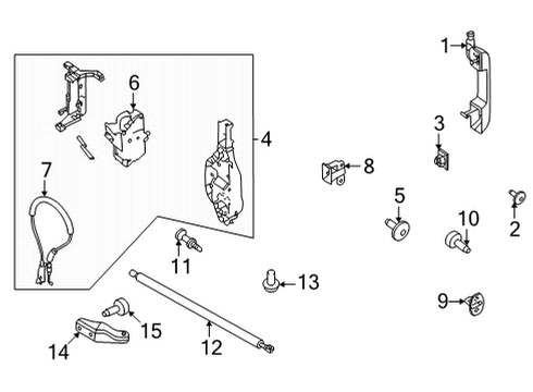 Ford M2DZ-7826605-HC Handle Assembly - Door Outer M2DZ-7826605-HC Ford Handle Assembly - Door Outer