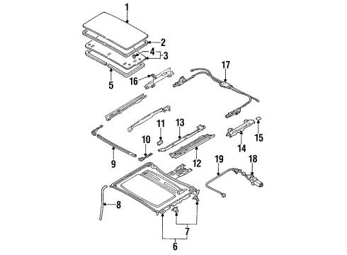 F62Z61502D40AA Ford Tension Cable, Passenger Side
