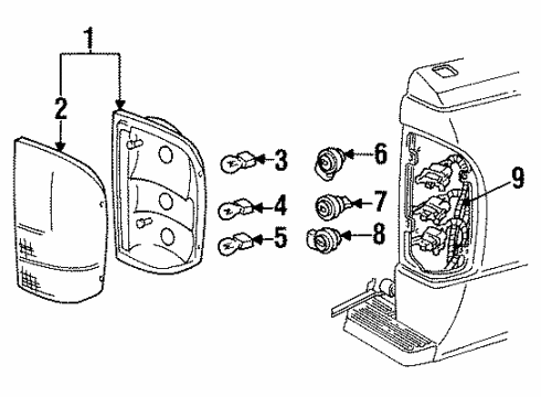 F67Z13A409AA Ford Socket & Wire