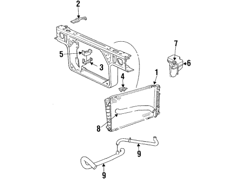 Ford F2AZ8A193B Radiator Upper Bracket, Driver Side F2AZ8A193B Ford Radiator Upper Bracket, Driver Side