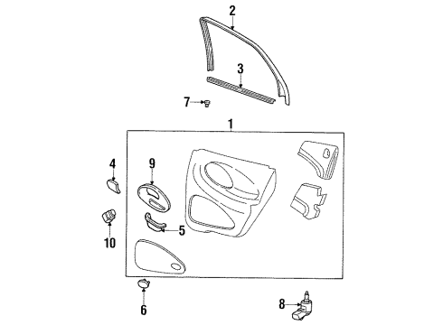 Ford YF4Z5427407AAC Door Trim Panel, Driver Side YF4Z5427407AAC Ford Door Trim Panel, Driver Side