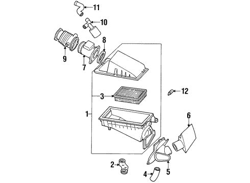 Ford F8RZ9647CA Air Cleaner Assembly Bracket F8RZ9647CA Ford Air Cleaner Assembly Bracket