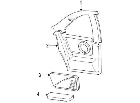 F6SZ6352018AAD Ford Upper Quarter Trim, Passenger Side