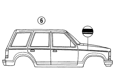 F4TZ7820001BB Ford Stripe Tape