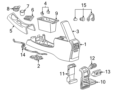 Ford 1L2Z-98043C04-AA Console Panel Reinforcement 1L2Z-98043C04-AA Ford Console Panel Reinforcement