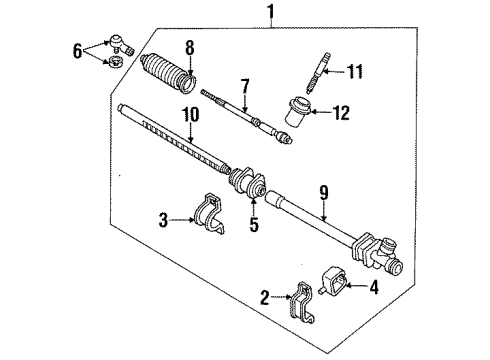 Ford F1CZ3280A Inner Tie Rod F1CZ3280A Ford Inner Tie Rod
