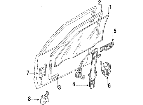 E7GZ6122801A Ford Upper Hinge, Driver Side