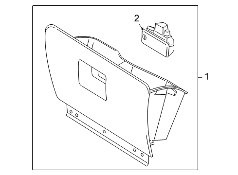 Ford 4F2Z-1706064-AA Glove Box Assembly Striker 4F2Z-1706064-AA Ford Glove Box Assembly Striker