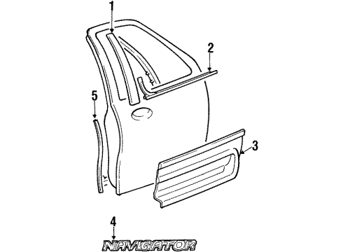 Ford 1L7Z-7820206-AAPTM Molding Panel, Passenger Side 1L7Z-7820206-AAPTM Ford Molding Panel, Passenger Side