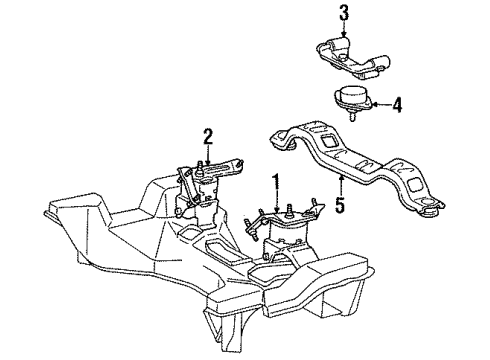 F4SZ6038A Ford Motor Mount, Passenger Side