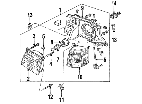 Ford E6FZ13008A Headlamp Assembly, Passenger Side E6FZ13008A Ford Headlamp Assembly, Passenger Side