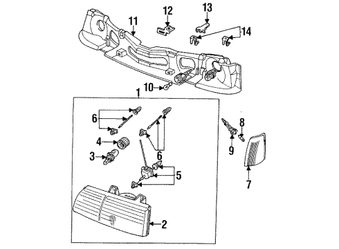 Ford E9DZ13007A Lens & Housing, Passenger Side E9DZ13007A Ford Lens & Housing, Passenger Side