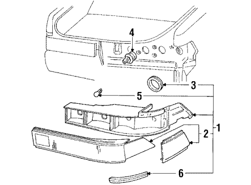 F26Y13404A Ford Tail Lamp Assembly, Rear Passenger Side