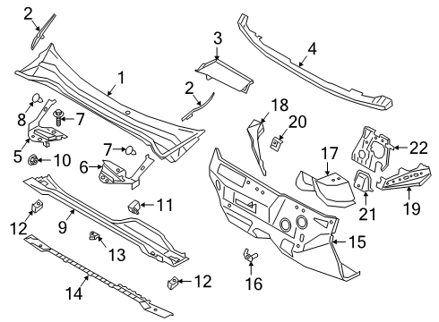 LJ6Z-7802012-C Ford Panel Assembly - Cowl Top Outer