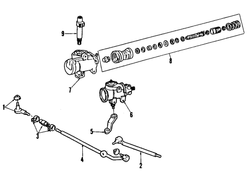 EOTZ3A131E Ford Tie Rod End, Passenger Side