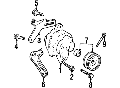 Ford F4BZ10346A Alternator F4BZ10346A Ford Alternator