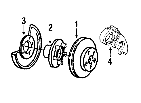 Ford F29Z1104A Hub & Bearing F29Z1104A Ford Hub & Bearing