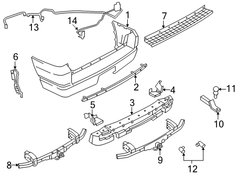 2L2Z-19D520-AA Ford Trailer Hitch, Rear