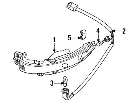 Ford F32Z13200B Lens & Housing, Passenger Side F32Z13200B Ford Lens & Housing, Passenger Side