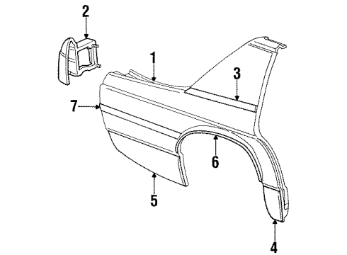Ford E8MY5429077AGP Lower Molding, Driver Side E8MY5429077AGP Ford Lower Molding, Driver Side