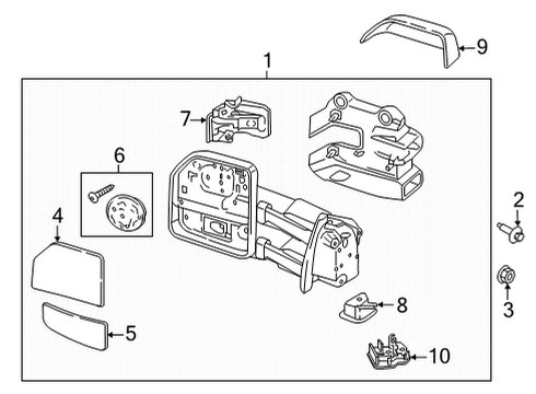 ML3Z-17683-AL Ford Mirror Assembly - Rear View Outer