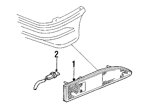 Ford E92Z15A201A Side Marker Lamp, Passenger Side E92Z15A201A Ford Side Marker Lamp, Passenger Side