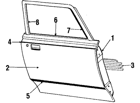Ford FOVY5421048AA Molding, Passenger Side FOVY5421048AA Ford Molding, Passenger Side