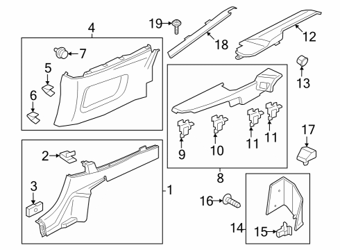 PR3Z-7631004-CB Ford Panel Assembly - C Pillar Inner