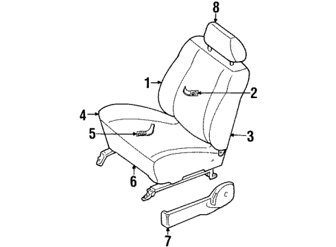 F7CZ5461019AA Ford Seat Back Frame, Driver Side
