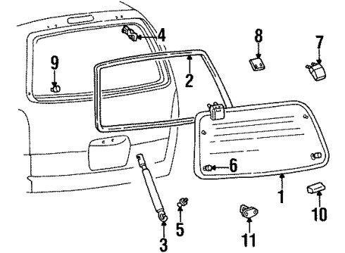 Ford XF5Z-1242146-AA Lift Bracket, Passenger Side XF5Z-1242146-AA Ford Lift Bracket, Passenger Side