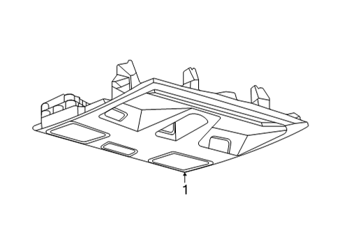 R1PZ-58519A70-AB Ford Console Assembly - Overhead