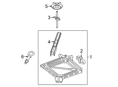 Ford LB5Z-1A381-A Jack Assembly Retainer Screw LB5Z-1A381-A Ford Jack Assembly Retainer Screw
