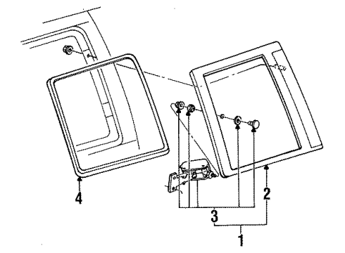 F6XZ-1225722-AA Ford Glass, Passenger Side