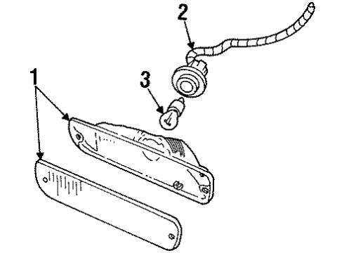 F5MY-13200-A Ford Parking Lamp, Passenger Side