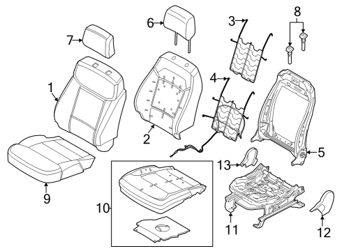 NL3Z-1562901-EG Ford Cover Assembly - Seat Cushion