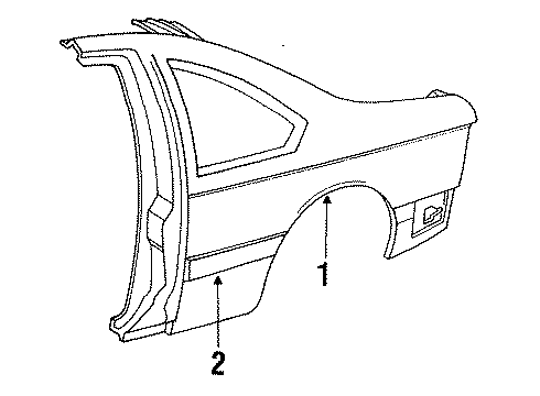 Ford 1W6Z6329077BPTM Molding, Driver Side 1W6Z6329077BPTM Ford Molding, Driver Side