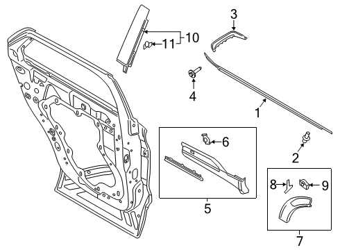 LB5Z-7829164-AC Ford Moulding