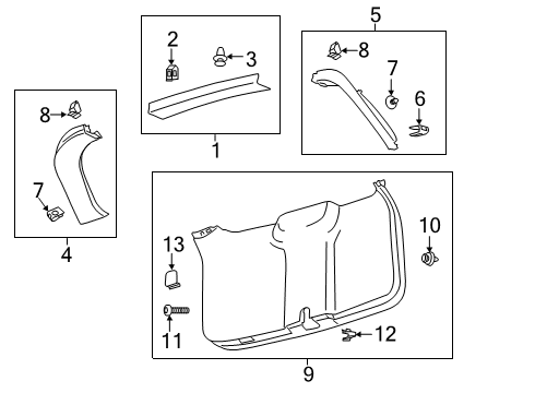 LB5Z-7842906-AB Ford Trim - Tailgate