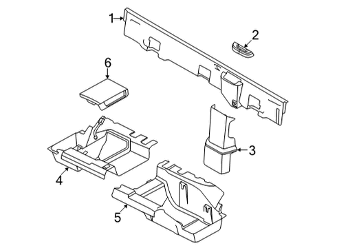 -W721645-S300 Ford Rear Trim Panel Clip