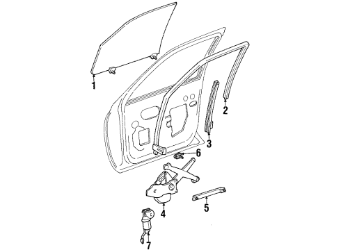 XF3Z-5421597-AA Ford Run Channel, Driver Side