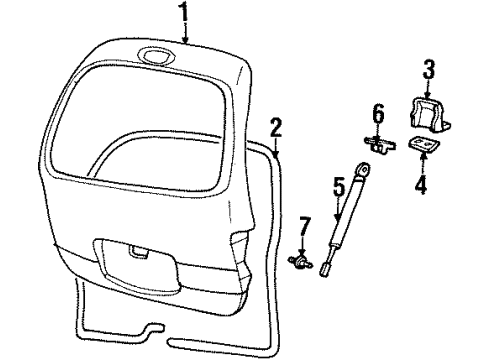 Ford F58Z-1642900-A Hinge F58Z-1642900-A Ford Hinge