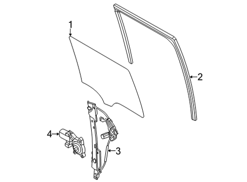 NZ6Z-6025766-B Ford Run - Door Glass