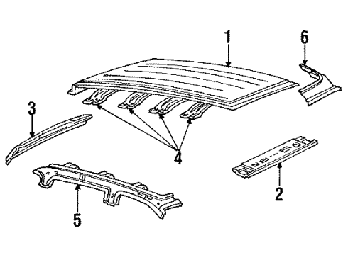 F58Z1650202A Ford Roof Panel